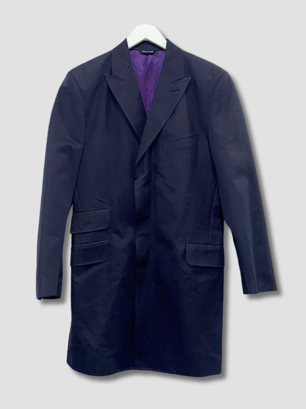 PAUL SMITH NAVY COTTON CLASSIC COAT